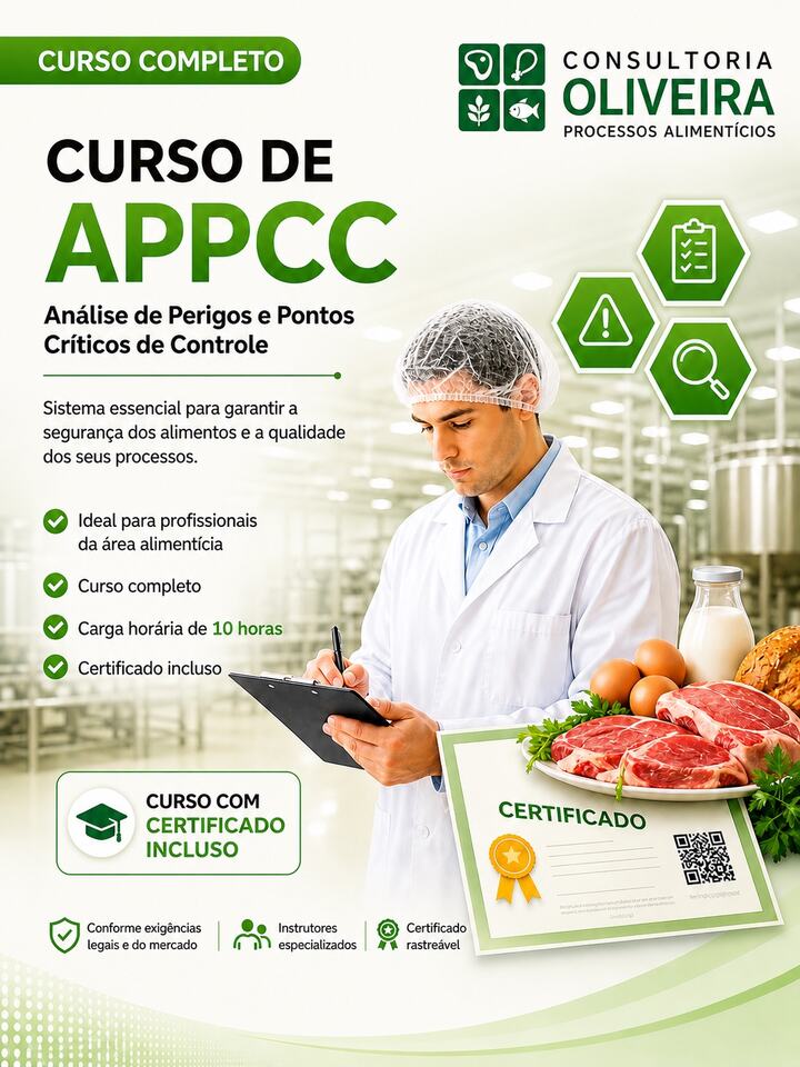 Curso de APPCC para Indústrias Alimentícias