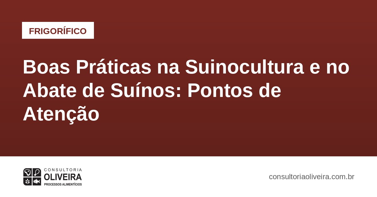 Boas Práticas na Suinocultura e no Abate de Suínos: Pontos de Atenção